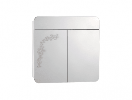 Vitra Gala Classic Desenli Aydınlatmalı Dolaplı Ayna 80 cm Parlak Beyaz
