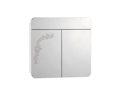 Vitra Gala Classic Desenli Aydınlatmalı Dolaplı Ayna 80 cm Parlak Beyaz