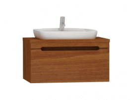 Folda Lavabo Dolabı 80 cm (Ceviz)+ Concept 100 Lavabo